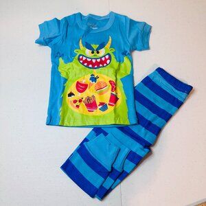 Cesriter 1 Year Monster Print Pajama Set